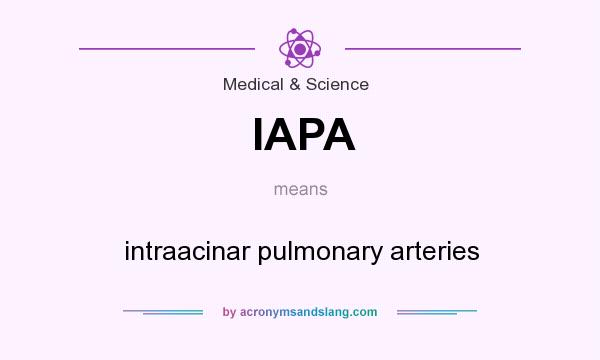 What does IAPA mean? It stands for intraacinar pulmonary arteries
