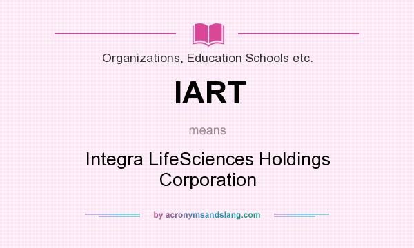 What does IART mean? It stands for Integra LifeSciences Holdings Corporation