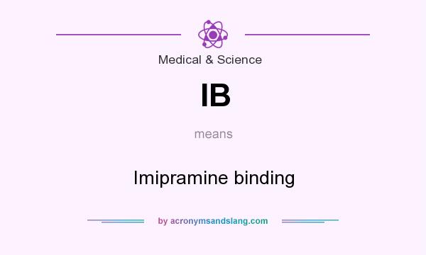 What does IB mean? It stands for Imipramine binding