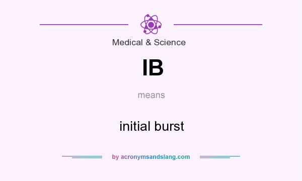 What does IB mean? It stands for initial burst