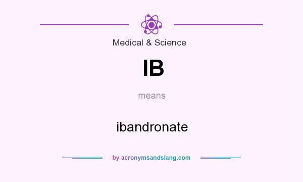 What does IB mean? It stands for ibandronate