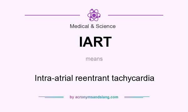 What does IART mean? It stands for Intra-atrial reentrant tachycardia