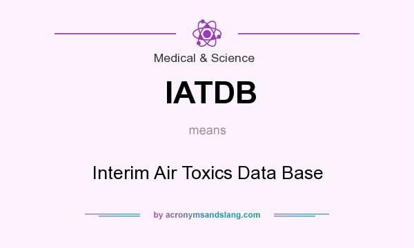 What does IATDB mean? It stands for Interim Air Toxics Data Base