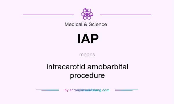 What does IAP mean? It stands for intracarotid amobarbital procedure