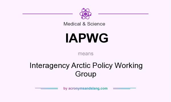 What does IAPWG mean? It stands for Interagency Arctic Policy Working Group