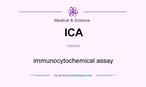What does ICA mean? It stands for immunocytochemical assay