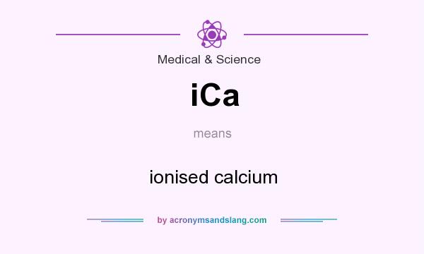 What does iCa mean? It stands for ionised calcium