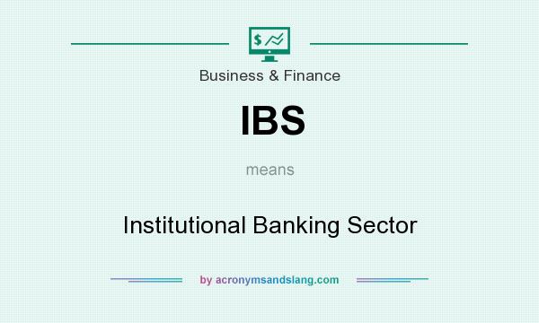 What does IBS mean? It stands for Institutional Banking Sector