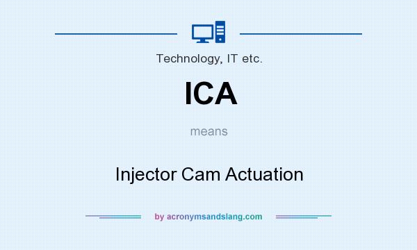 What does ICA mean? It stands for Injector Cam Actuation