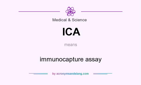 What does ICA mean? It stands for immunocapture assay