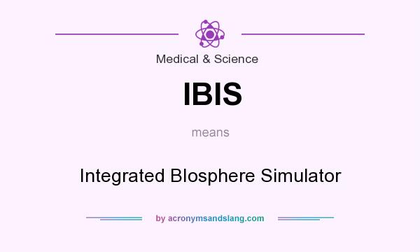 What does IBIS mean? It stands for Integrated BIosphere Simulator