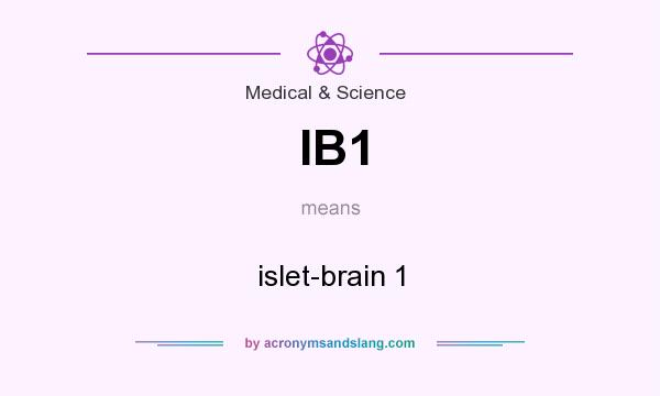 What does IB1 mean? It stands for islet-brain 1