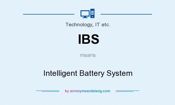 What does IBS mean? It stands for Intelligent Battery System