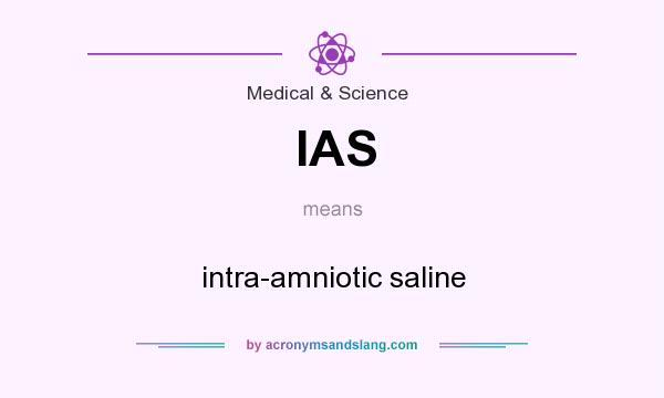 What does IAS mean? It stands for intra-amniotic saline