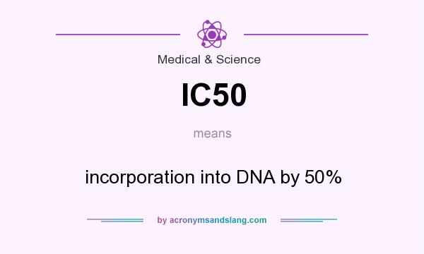 What does IC50 mean? It stands for incorporation into DNA by 50%