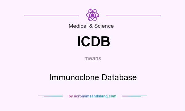 What does ICDB mean? It stands for Immunoclone Database