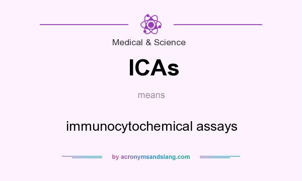 What does ICAs mean? It stands for immunocytochemical assays
