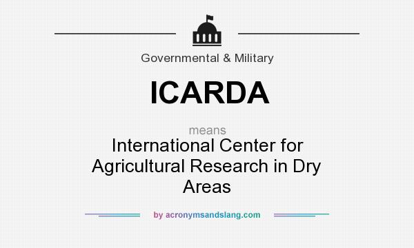 What does ICARDA mean? It stands for International Center for Agricultural Research in Dry Areas