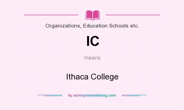 What does IC mean? It stands for Ithaca College
