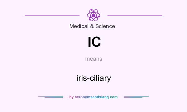 What does IC mean? It stands for iris-ciliary