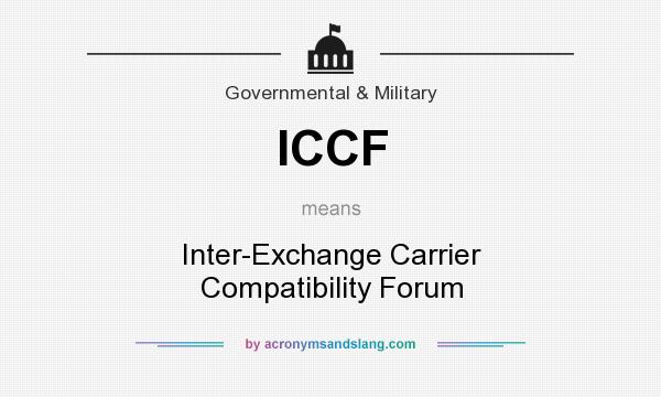 What does ICCF mean? It stands for Inter-Exchange Carrier Compatibility Forum