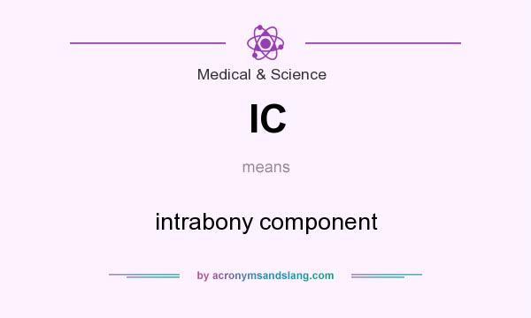 What does IC mean? It stands for intrabony component