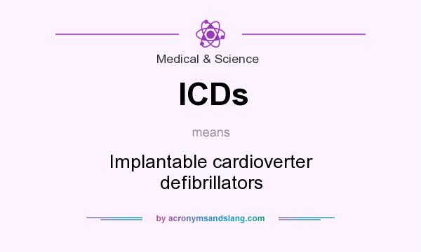 What does ICDs mean? It stands for Implantable cardioverter defibrillators