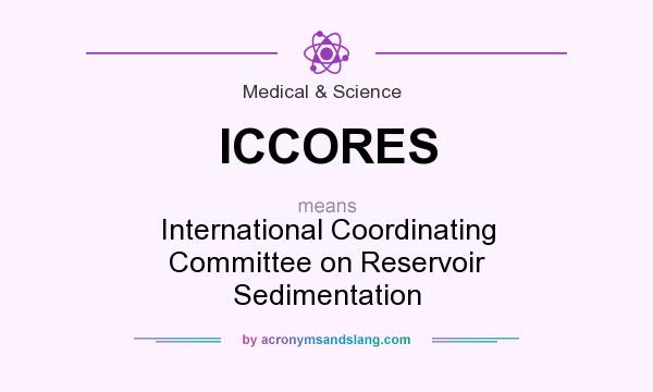 What does ICCORES mean? It stands for International Coordinating Committee on Reservoir Sedimentation