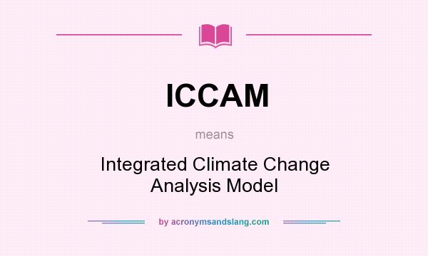 What does ICCAM mean? It stands for Integrated Climate Change Analysis Model