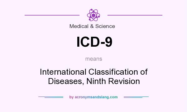What does ICD-9 mean? It stands for International Classification of Diseases, Ninth Revision