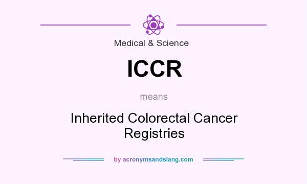 What does ICCR mean? It stands for Inherited Colorectal Cancer Registries