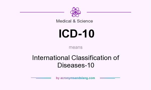 What does ICD-10 mean? It stands for International Classification of Diseases-10