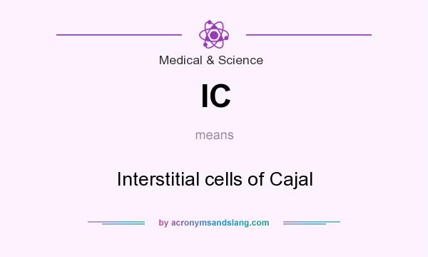 What does IC mean? It stands for Interstitial cells of Cajal