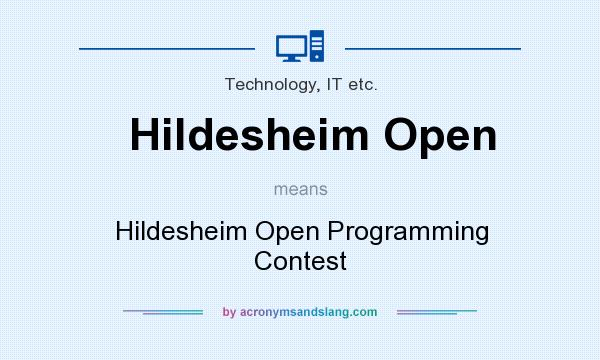 What does Hildesheim Open mean? It stands for Hildesheim Open Programming Contest