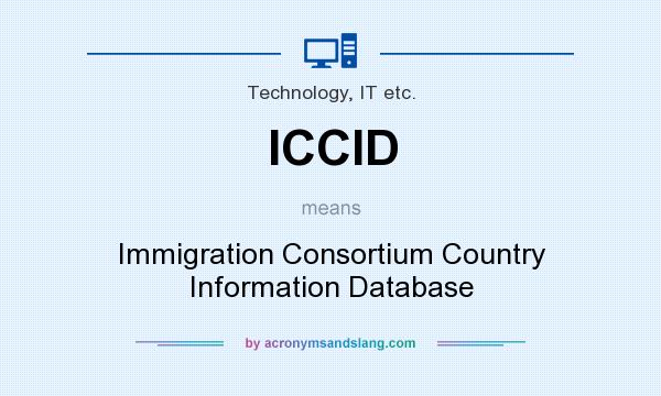 What does ICCID mean? It stands for Immigration Consortium Country Information Database