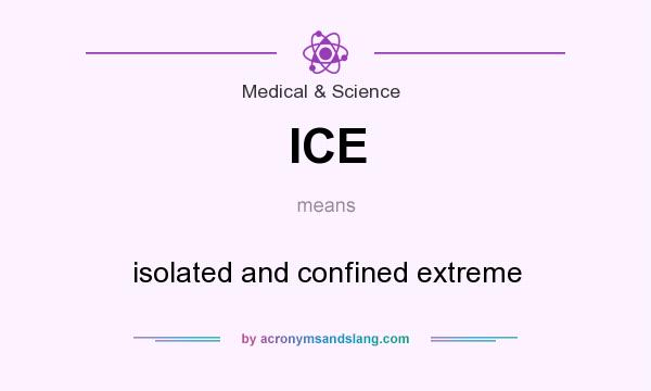 What does ICE mean? It stands for isolated and confined extreme
