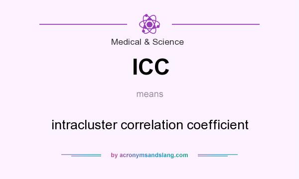 What does ICC mean? It stands for intracluster correlation coefficient