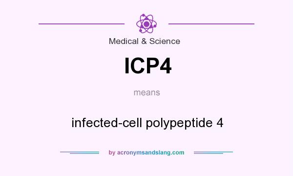 What does ICP4 mean? It stands for infected-cell polypeptide 4