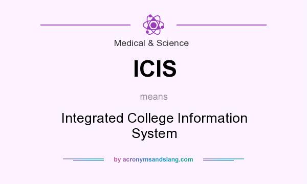 What does ICIS mean? It stands for Integrated College Information System