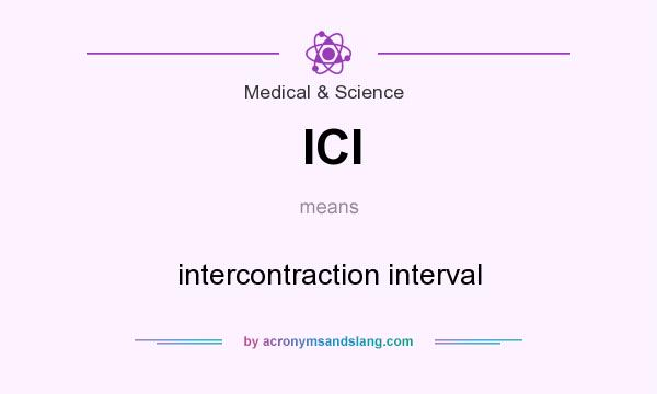 What does ICI mean? It stands for intercontraction interval