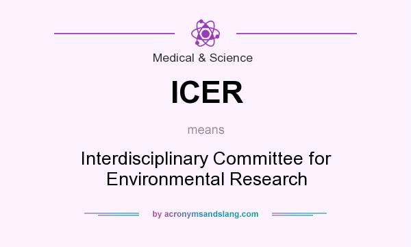 What does ICER mean? It stands for Interdisciplinary Committee for Environmental Research