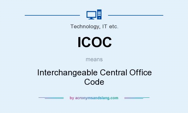 What does ICOC mean? It stands for Interchangeable Central Office Code