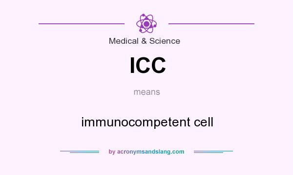What does ICC mean? It stands for immunocompetent cell