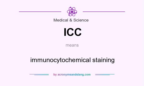 What does ICC mean? It stands for immunocytochemical staining