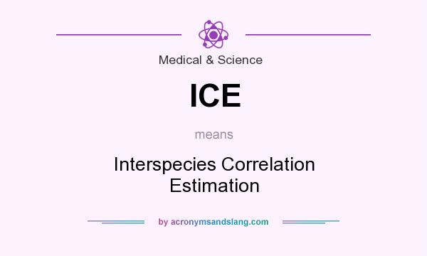 What does ICE mean? It stands for Interspecies Correlation Estimation