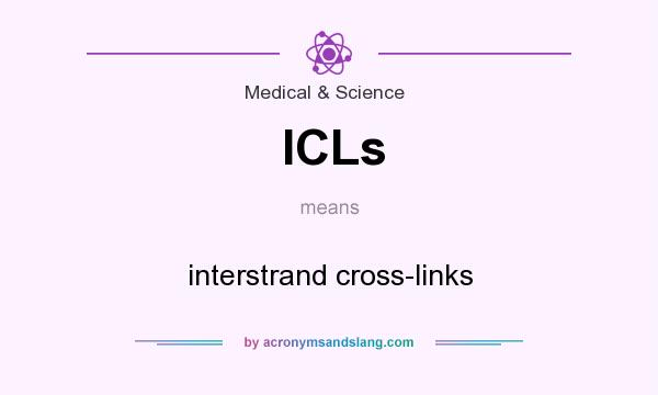 What does ICLs mean? It stands for interstrand cross-links