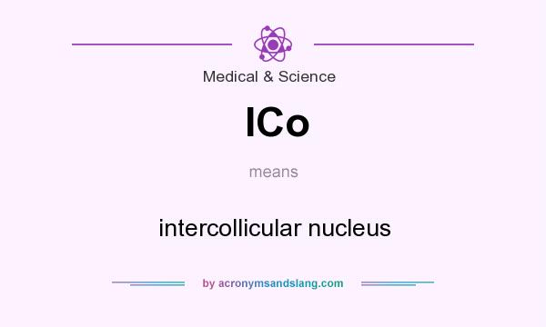 What does ICo mean? It stands for intercollicular nucleus