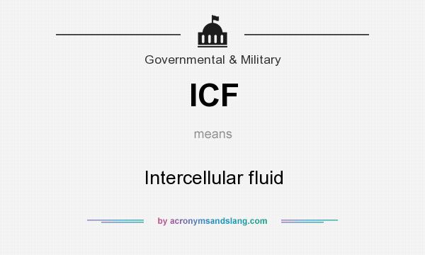 What does ICF mean? It stands for Intercellular fluid