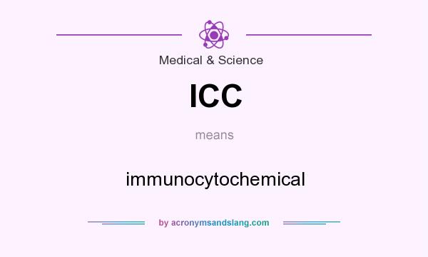 What does ICC mean? It stands for immunocytochemical
