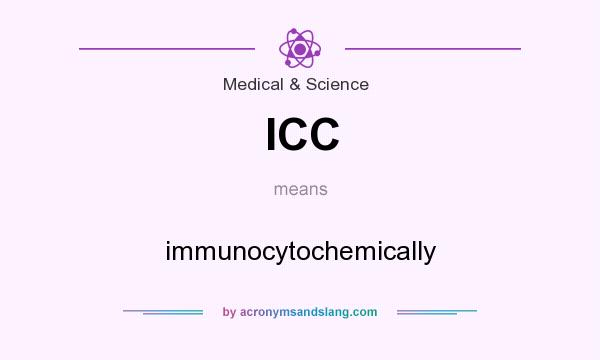 What does ICC mean? It stands for immunocytochemically